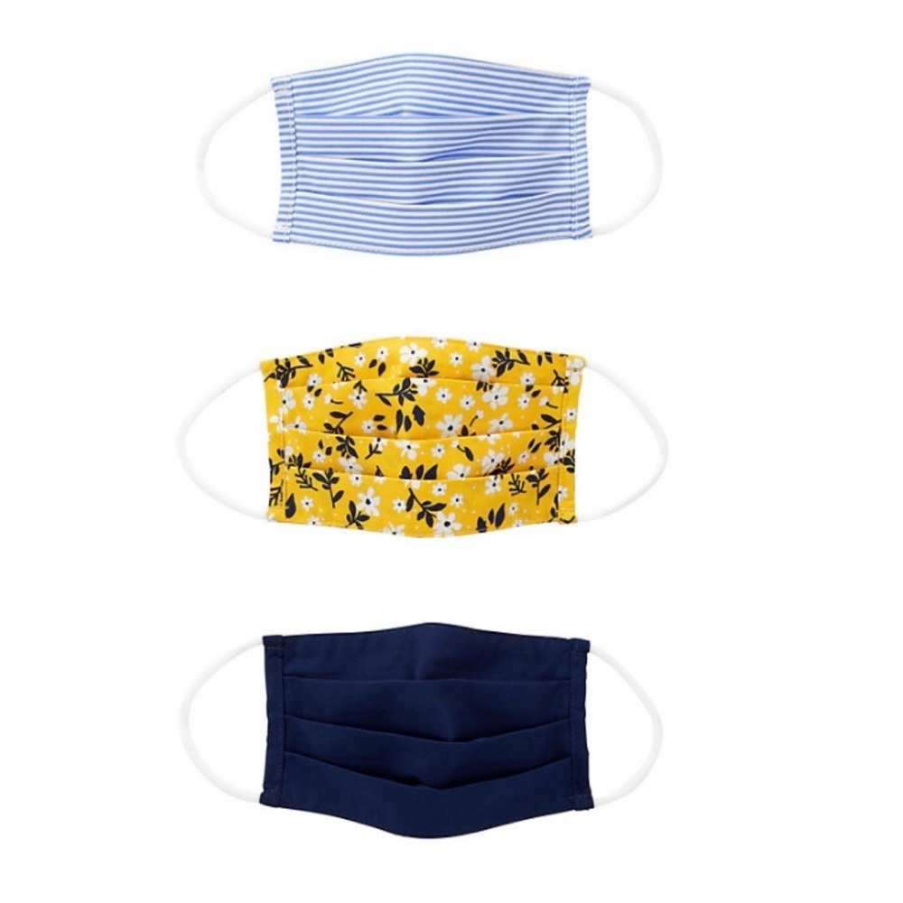 CARTER’S SOLID/FLORAL WASHABLE CLOTH FACE MASKS - ONE SIZE (NEW WITH TAGS) A14
